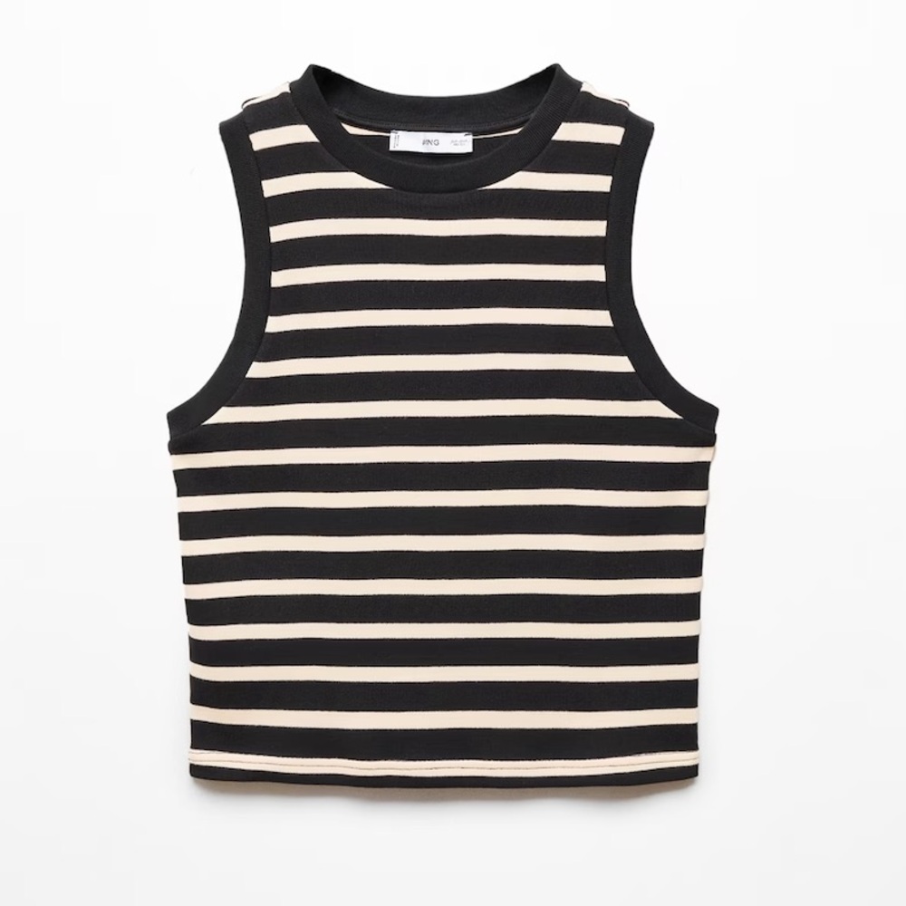 Mango Black and Cream Striped Tank Top - Picture 7 of 7